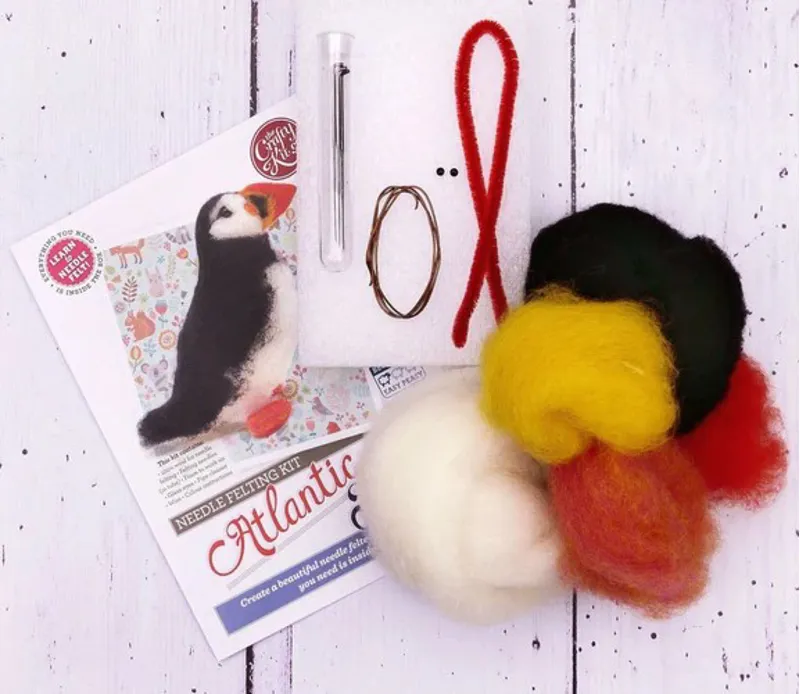 Crafty Kit Company Atlantic Puffin Needle Felting Kit-1